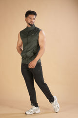 MB-CMS-HALF-SLEEVE-JACKET-ARMY-GREEN