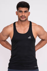 Rocklike Gym Vest Stringer for Men Black