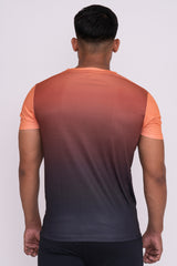 Ombrey Round Neck T-Shirt Orange