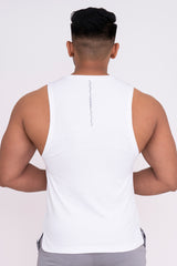 Rudestyle Deep Cut Gym Vest - White