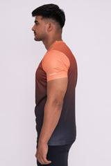Ombrey Round Neck T-Shirt Orange (D)