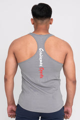 Rocklike Gym Vest Stringer for Men Light Grey