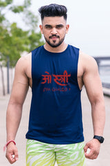QUIRKY GYM VEST NAVY BLUE- O STREE