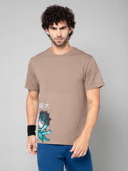 RUDESTYLE ICONIC ANIME T-SHIRT-MUD BROWN