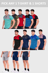 Minimal Buzz Shorts and Stand Neck T-Shirt