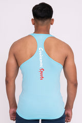 Rocklike Gym Vest Stringer for Men Mint Blue