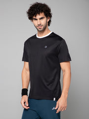 MINIMAL BUZZ STRENGTH MESH BASIC T-SHIRT-BLACK