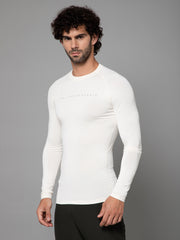 MINIMAL BUZZ CORE COMPRESSION FULL SLEEVE T-SHIRT-CREAM