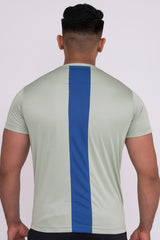 Solid Dye Round Neck T-Shirts Pista Firozi (D)
