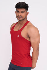 Rocklike Gym Vest Stringer for Men Red
