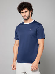 MINIMAL BUZZ STRENGTH MESH BASIC T-SHIRT-NAVY