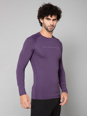 MINIMAL BUZZ CORE COMPRESSION FULL SLEEVE T-SHIRT-PURPLE