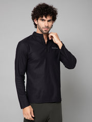 MINIMAL BUZZ THE HENLEY T-SHIRT-BLACK