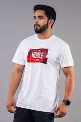MINIMAL BUZZ STAY HARD GRAPHIC T-SHIRTS - WHITE (D)