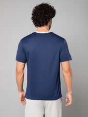 MINIMAL BUZZ STRENGTH MESH BASIC T-SHIRT-NAVY