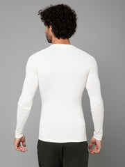 MINIMAL BUZZ CORE COMPRESSION FULL SLEEVE T-SHIRT-CREAM