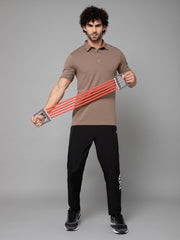 MINIMAL BUZZ SOFT TOUCH POLO T-SHIRT-MUD BROWN