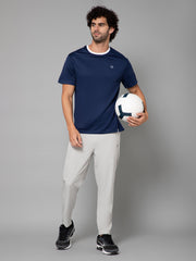 MINIMAL BUZZ STRENGTH MESH BASIC T-SHIRT-NAVY