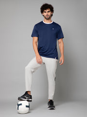 MINIMAL BUZZ STRENGTH MESH BASIC T-SHIRT-NAVY