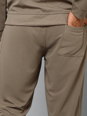 MB RIBBED WINTER CO-ORD TAUPE BROWN