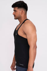 Rocklike Gym Vest Stringer for Men Black