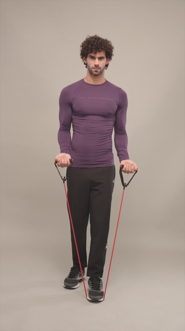 MINIMAL BUZZ CORE COMPRESSION FULL SLEEVE T-SHIRT-PURPLE