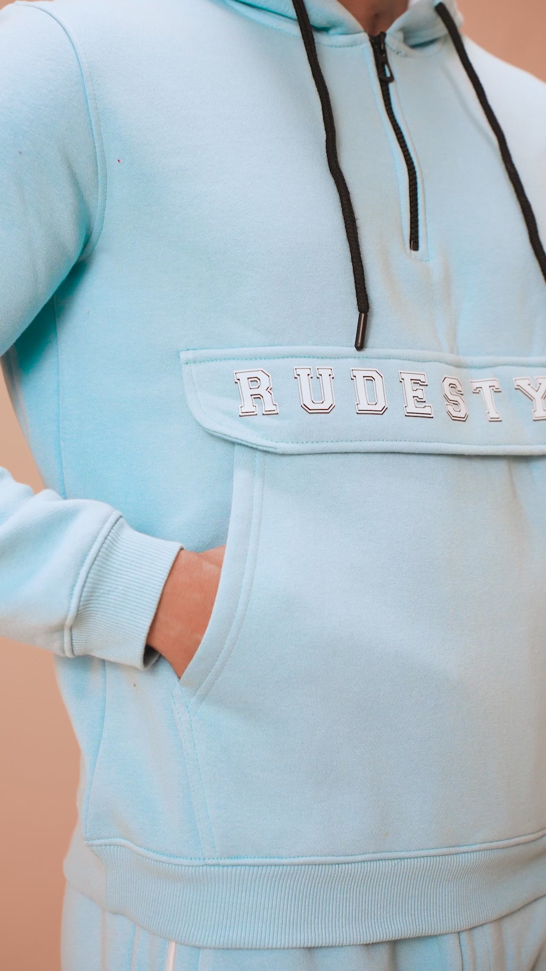 RUDESTYLE ATHLEISURE RELAXED FIT HOODIE-COCA MOCHA