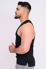 Customizable Rudestyle Deep Cut Gym Vest - Black