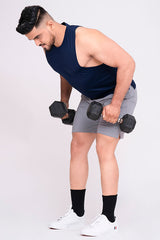 Customizable Rudestyle Deep Cut Gym Vest - Navy
